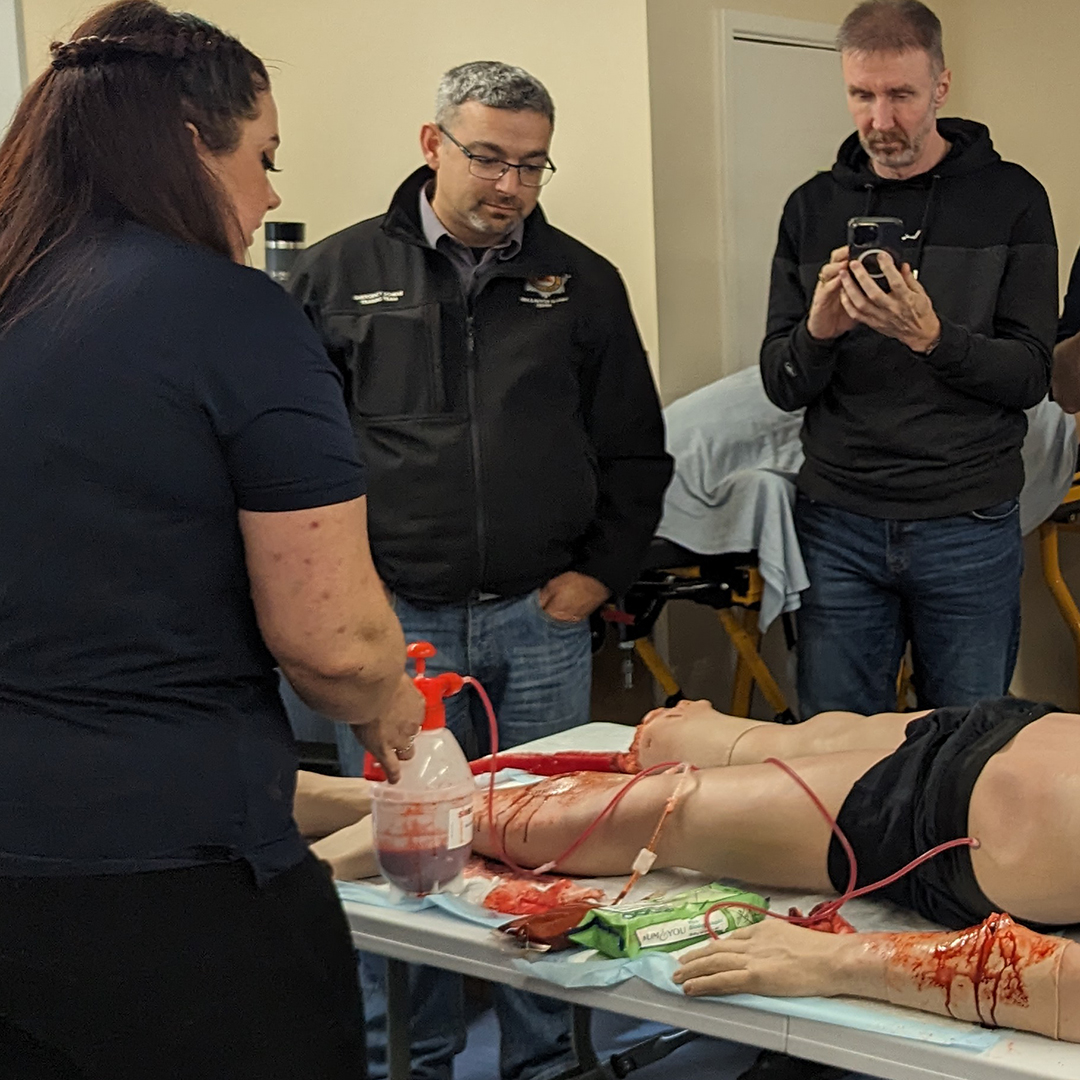 Fake blood is used for SIMBODIES moulage